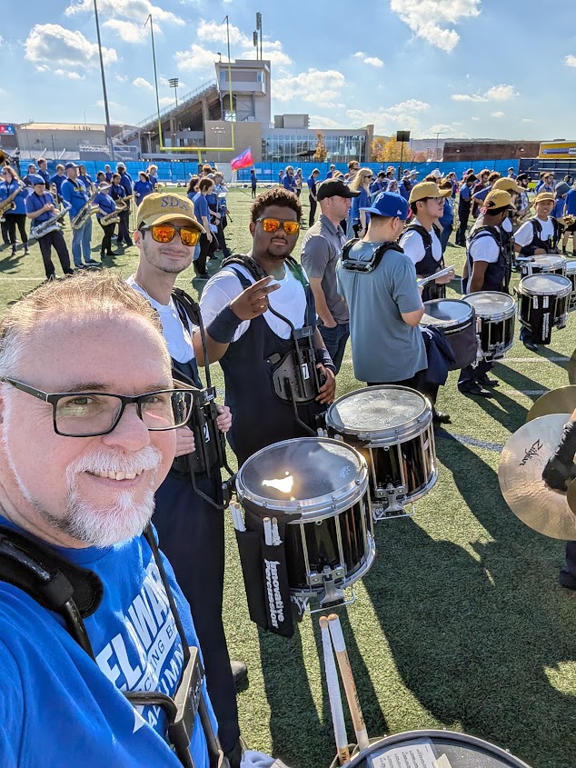 Rob Wiltbank with University of Delaware Drumline.